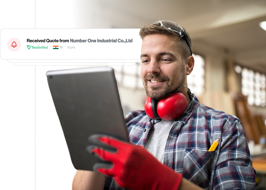 Industrial worker with laptop